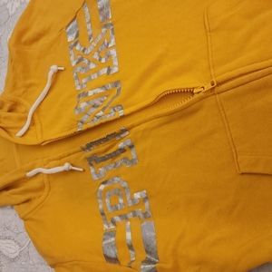 Yellow PINK zip up hoodie